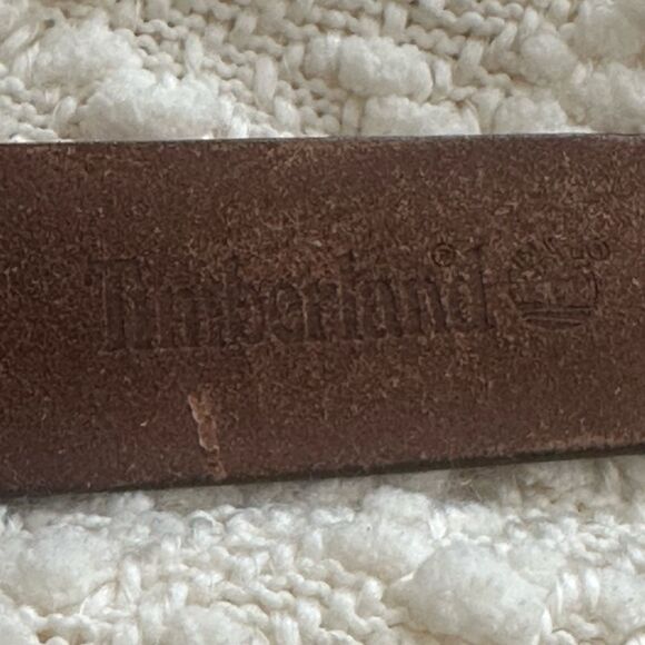 Timberland Brown Leather Men’s Belt 38 - Picture 5 of 7